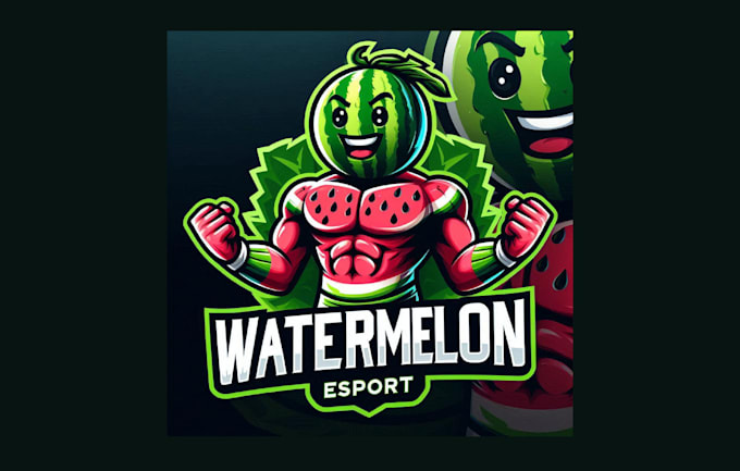 Gig Preview - Design a unique watermelon esports mascot logo with creative