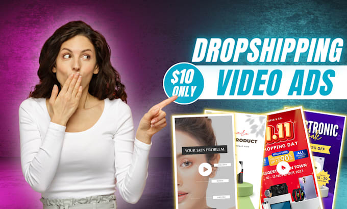 Gig Preview - Create a best personalized dropshipping video ads for facebook, and tik tok