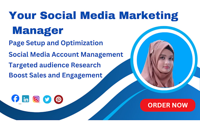 Gig Preview - Be your social media marketing manager