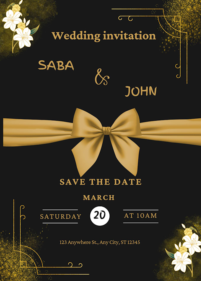 Gig Preview - Design stunning wedding and birthday invites save the date