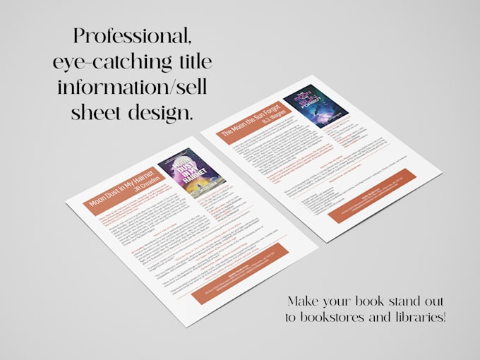 Bestseller - create a stunning book sell sheet, one pager, flyer