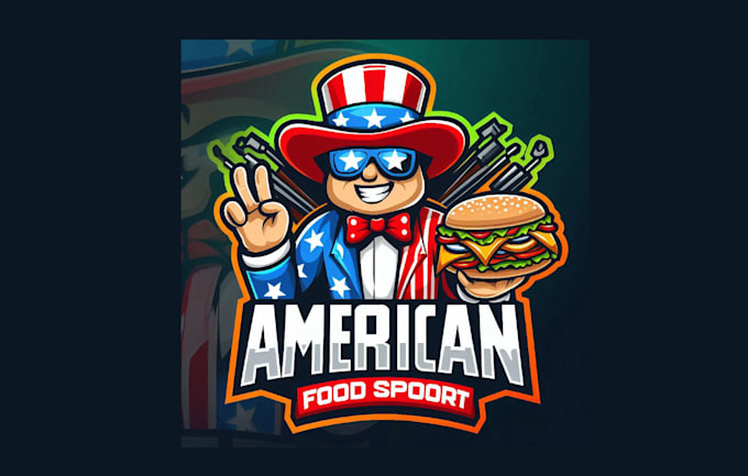 Gig Preview - Make an american food esports mascot logo for your company