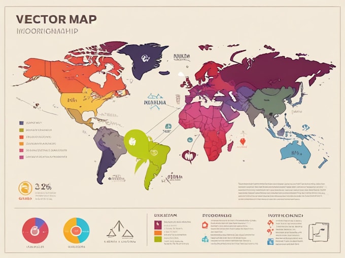 Gig Preview - Draw custom vector map infographic illustration