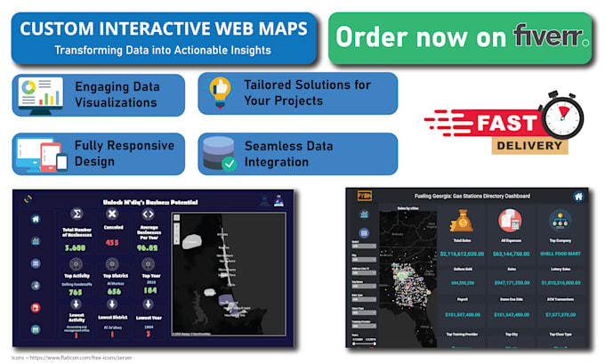 Gig Preview - Create interactive web maps using leaflet, mapbox, and arcgis