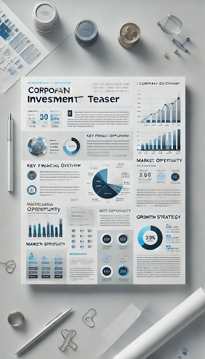 Bestseller - design one pager, executive summary, or investment teaser