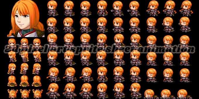 Gig Preview - Make 2d animation pixel art nft 8bit retro game sprite sheet pixel art character