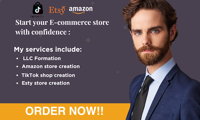 Gig Preview - Amazon llc USA store creation ecommerce business business registration