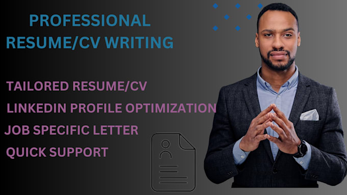 Gig Preview - Write and upgrade your resume, cv, cover letter, linkedin