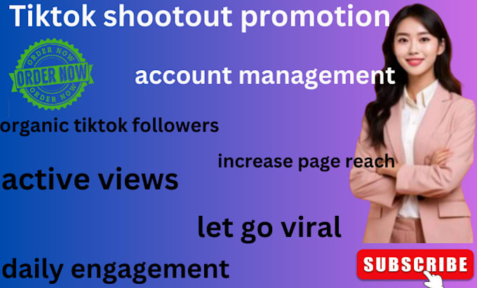 Gig Preview - Do tiktok shootout music promotion to gain real followers and views