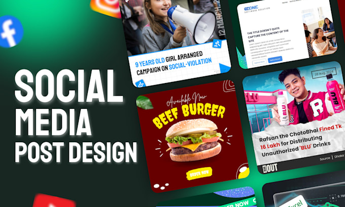 Bestseller - design modern social media posts for facebook, instagram etc