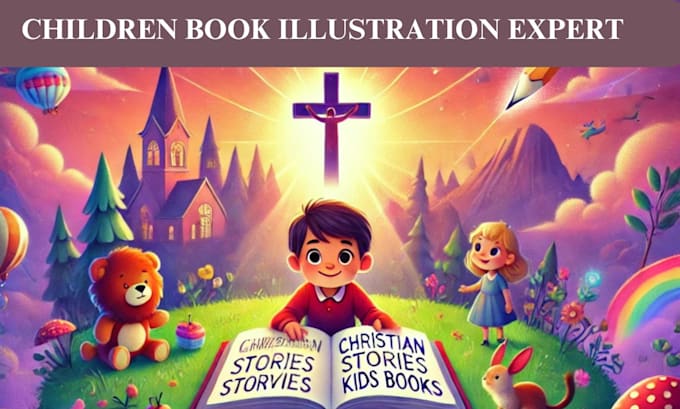 Gig Preview - Illustrate children story book children book editing, christian story, kids book