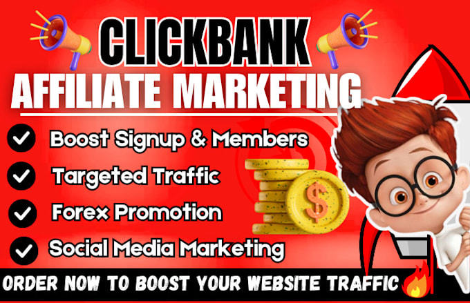 Gig Preview - Do clickbank affiliate marketing forex leads generation clickbank MLM promotion