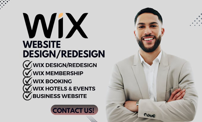 Bestseller - design wix modern business website redesign wix studio, membership booking seo