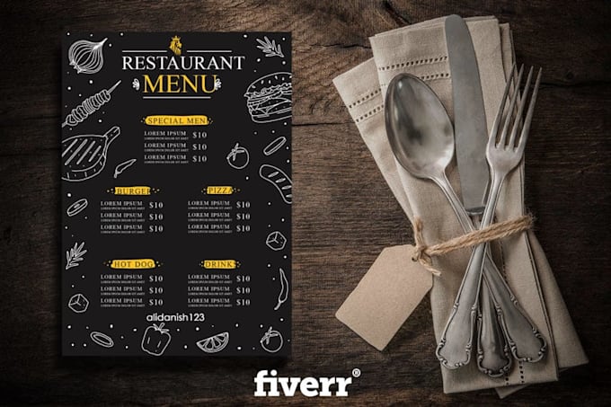 Gig Preview - Food menu design, restaurant menu design and digital menu