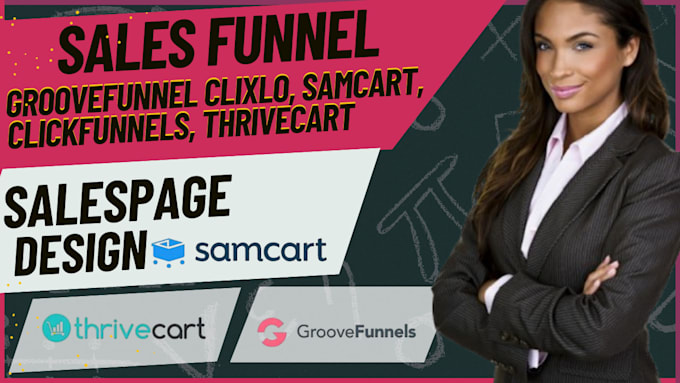 Gig Preview - Build sales funnel using groovefunnel clixlo samcart clickfunnels thrivecart