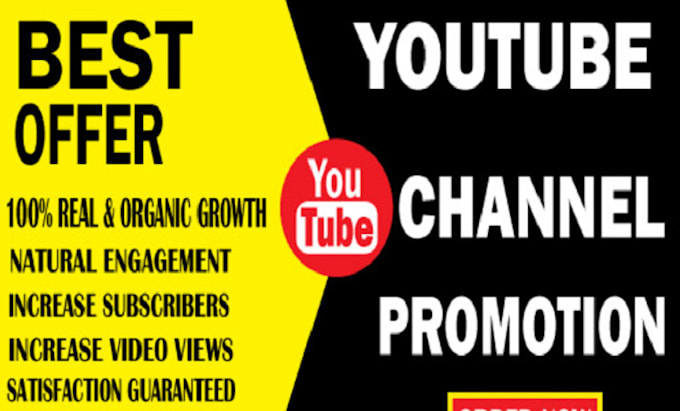 Gig Preview - Do youtube video promotion grow subscription promotion to gain subscriber