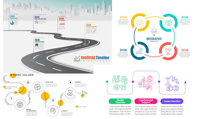 Gig Preview - Design infographics business flowchart medical infographic company map diagrams