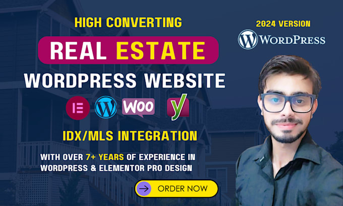 Gig Preview - Design a high converting real estate website using elementor