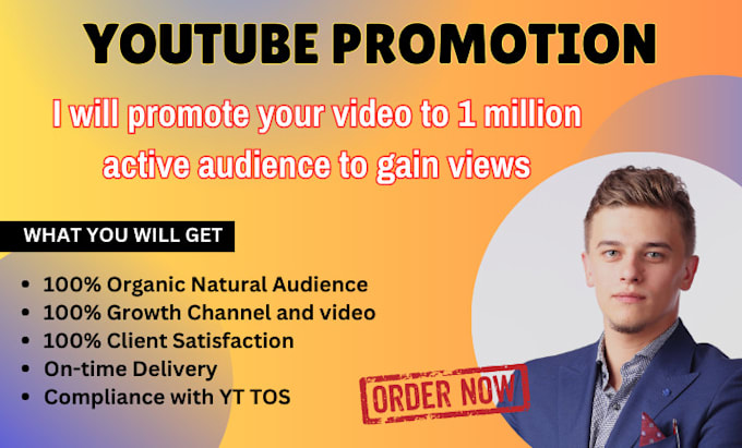 Gig Preview - Do organic youtube promotion for your video to 1 million USA,UK audience