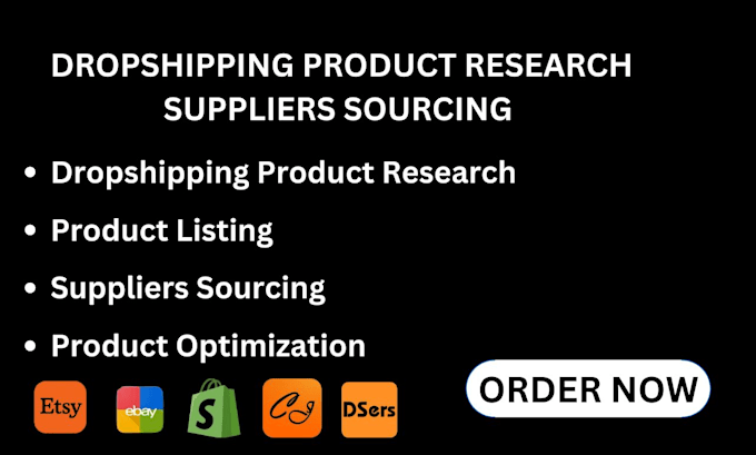 Gig Preview - Do dropshipping product research and dropshipping supplier