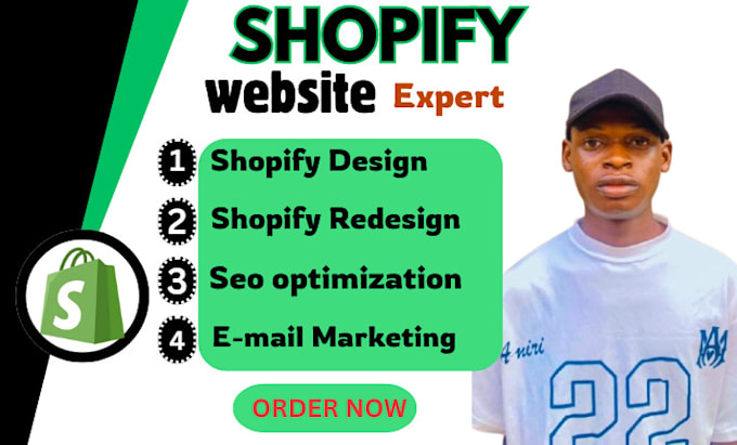 Gig Preview - Shopify store design and shopify redesign  and dropshipping store