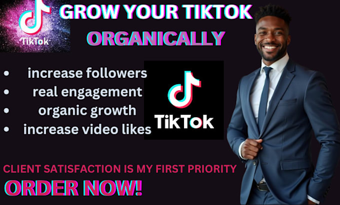 Gig Preview - Manage to grow and promote your tiktok followers organically