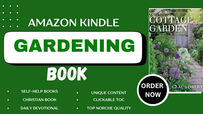 Gig Preview - Write amazon kindle gardening book amazon kdp gardening ebook writer ghostwriter