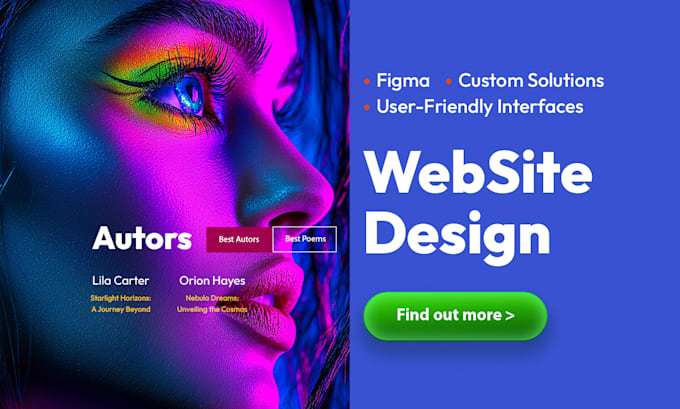 Gig Preview - Design a landing page or website homepage in figma