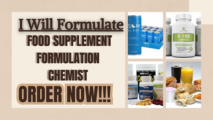 Gig Preview - Be your food supplement formulation chemist