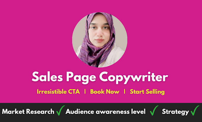 Gig Preview - Be your copywriter for sales copy and landing page