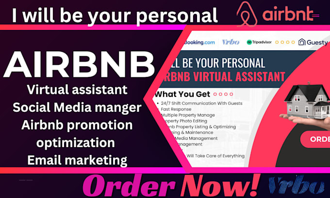 Gig Preview - Be your airbnb virtual assistant str VA airbnb co host