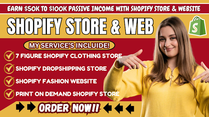 Gig Preview - Build shopify clothing store clothing shopify dropshipping website fashion store