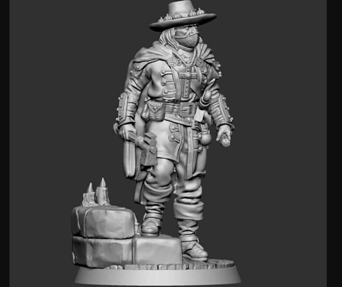 Gig Preview - Craft dnd miniature figurines,comical action figure, stl file,slice 3dmodel,ztl