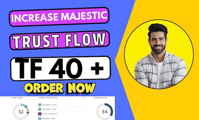 Gig Preview - Elevate you website authority with trust flow 40 plus