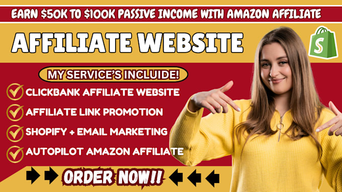 Gig Preview - Do autopilot amazon affiliate website, clickbank affiliate web, link promotion