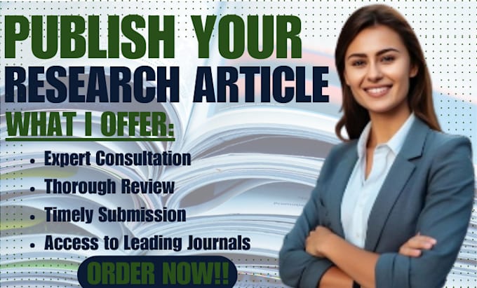 Gig Preview - Publish your research article in peer reviews and  index journal