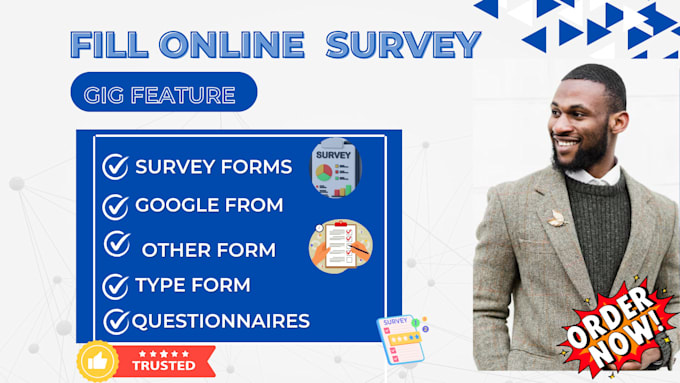 Gig Preview - Fill online surveys google forms and jotform questionnaires for you