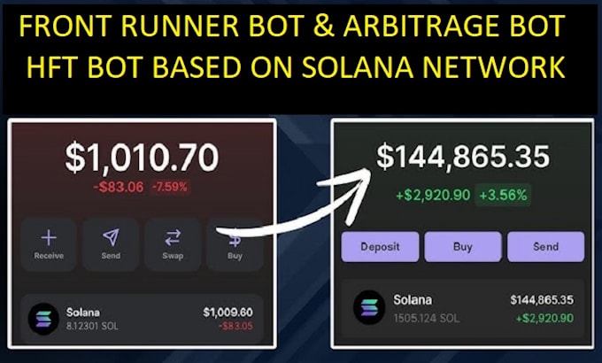 Gig Preview - Setup secure front runner bot, uniswap bot, arbitrage bot on solana