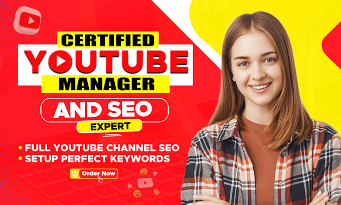 Gig Preview - Be your youtube channel growth manager and SEO expert