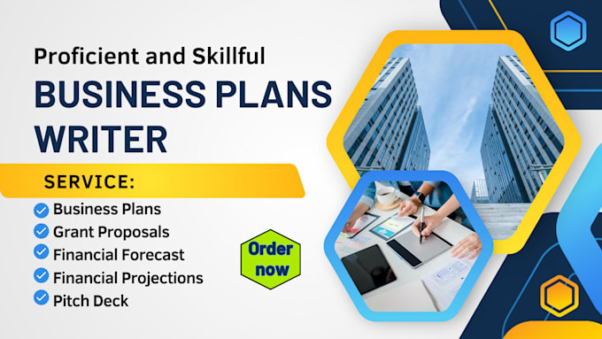 Gig Preview - Write a topnotch business plan for startup, do grant proposal and submission