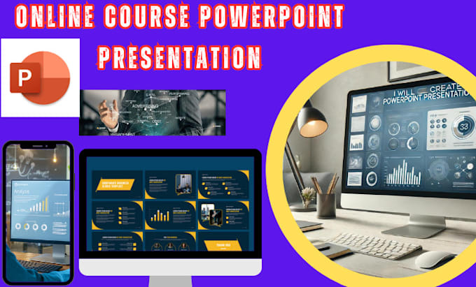 Gig Preview - Create powerpoint presentation for online training course webinar and elearning