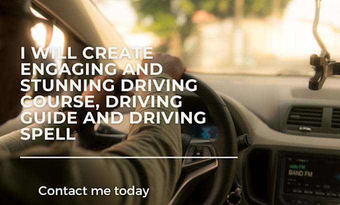 Gig Preview - Create engaging and stunning driving course, driving guide and driving spell