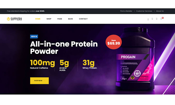 Bestseller - design private label supplement shopify store ecommerce supplement website