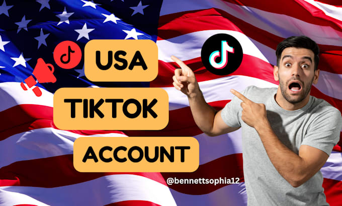 Gig Preview - Create USA tiktok account, tiktok USA, USA tik tok, USA account within 5 hours