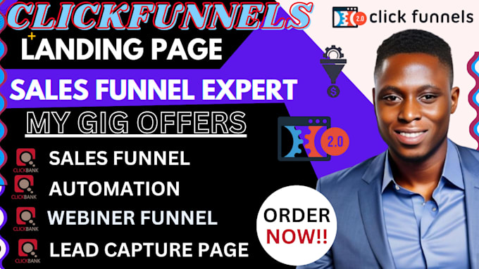 Gig Preview - Design clickfunnels gohighlevel clickfunnel landing page, sales funnel