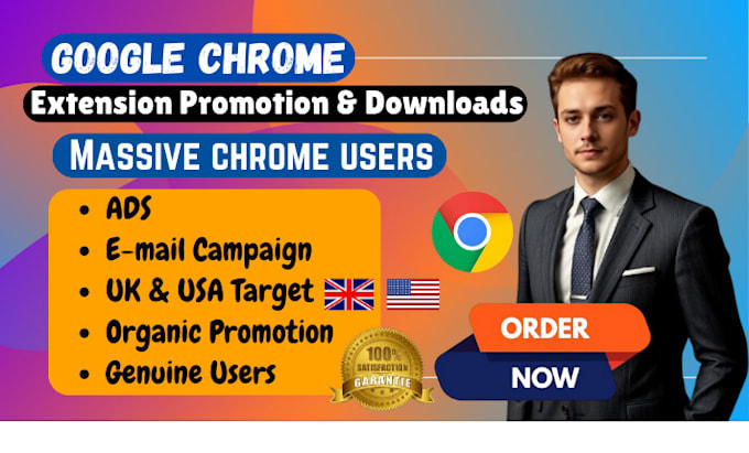 Gig Preview - Do chrome extension promotion for chrome extension downloads, extension promo