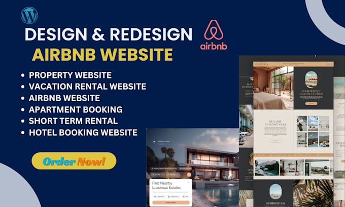 Gig Preview - Build airbnb website vacation website short term rental apartment booking