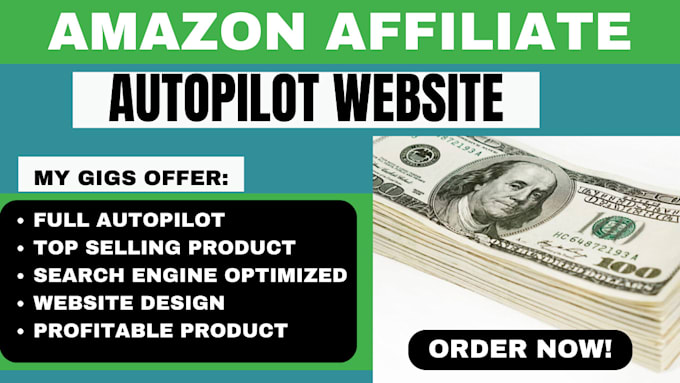 Gig Preview - Create amazon affiliate website, autopilot amazon affiliate marketing