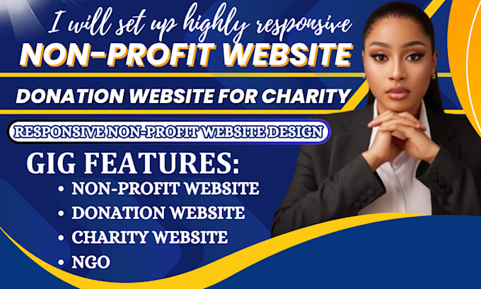 Gig Preview - Design nonprofit ngo website, donation website for charity, fundraising campaign