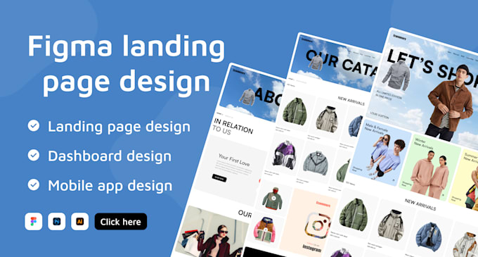 Gig Preview - Create modern responsive website design landing page design